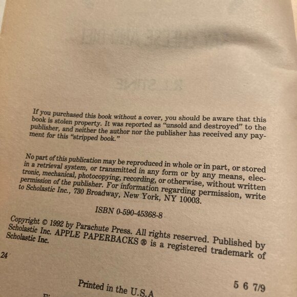 Vintage Book-Goosebumps Say Cheese and Die #4-RL Stine 1992 - Picture 4 of 4